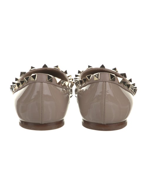 Valentino Rockstud Accents Patent Leather Ballet Flats