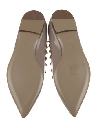 Valentino Rockstud Accents Patent Leather Ballet Flats
