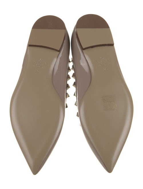 Valentino Rockstud Accents Patent Leather Ballet Flats