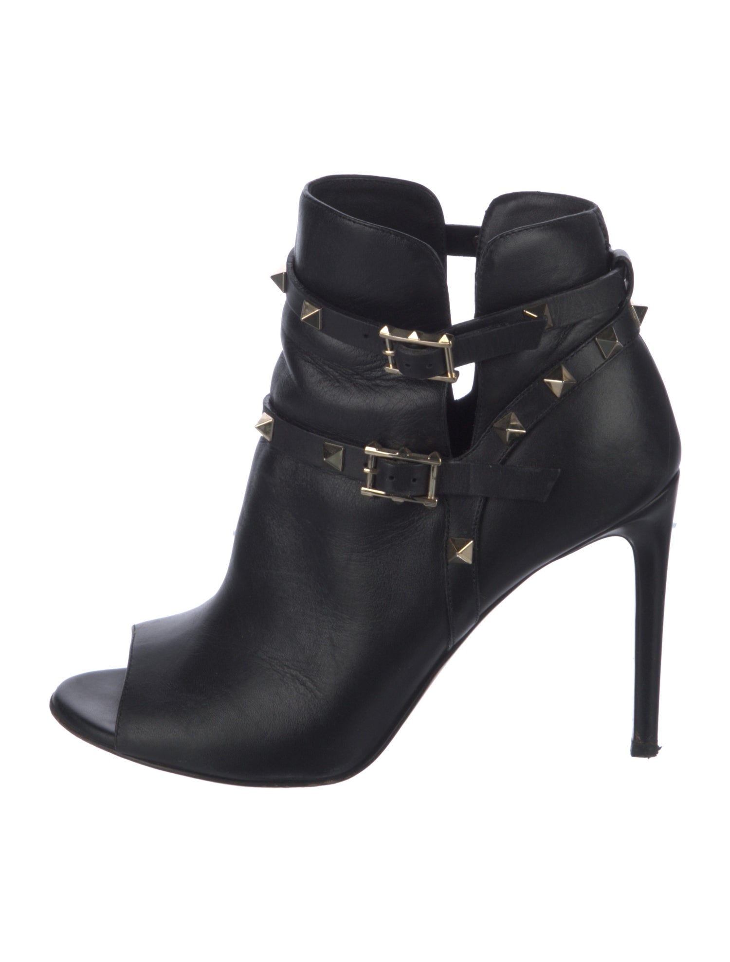 Valentino Rockstud Accents Leather Boots