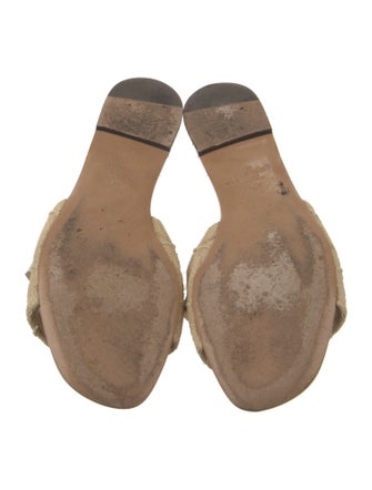 Valentino Canvas Studded Accents Slides