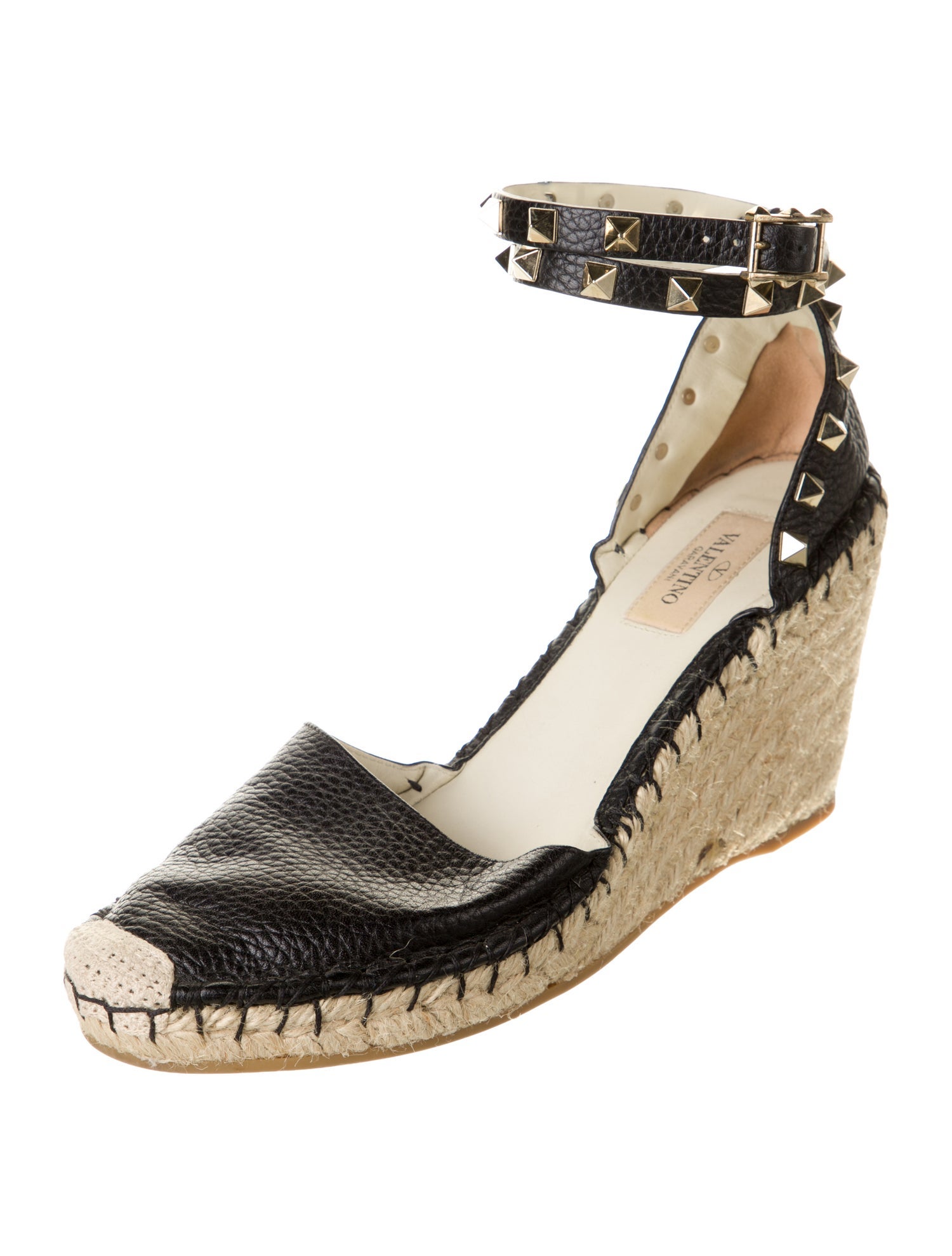 Valentino Rockstud Accents Leather D'Orsay Pumps