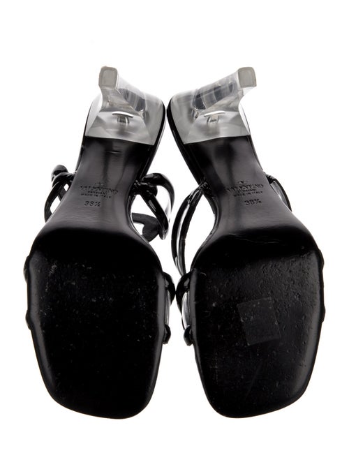 Valentino PVC Leather Trim Embellishment Slides