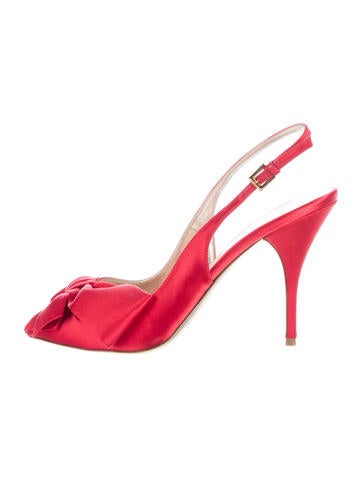 Valentino Satin Slingback Pumps