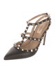 Valentino Rockstud Accents Leather T-Strap Pumps