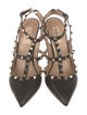 Valentino Rockstud Accents Leather T-Strap Pumps