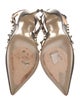 Valentino Rockstud Accents Leather T-Strap Pumps