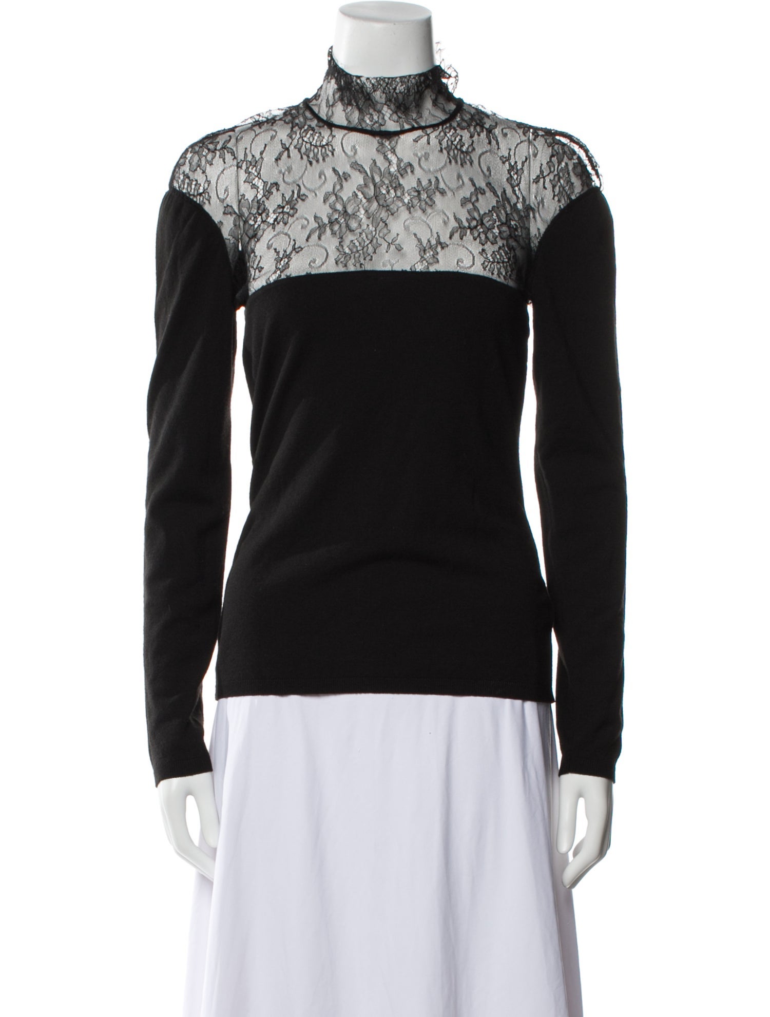 Valentino Virgin Wool Mock Neck Top