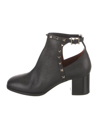 Valentino Rockstud Accents Leather Boots