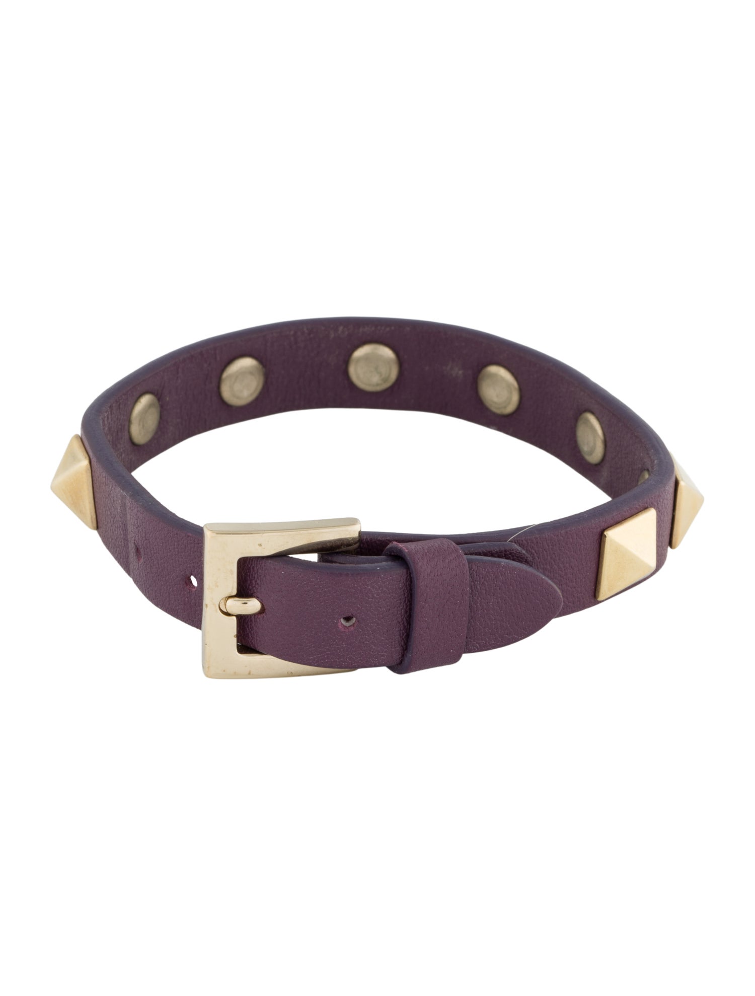Valentino Leather Rockstud Wrap Bracelet