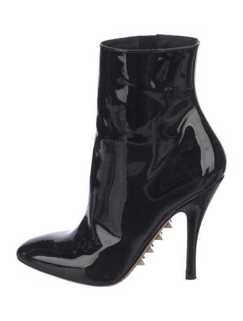 Valentino Rockstud Accents Patent Leather Sock Boots