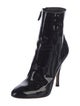 Valentino Rockstud Accents Patent Leather Sock Boots