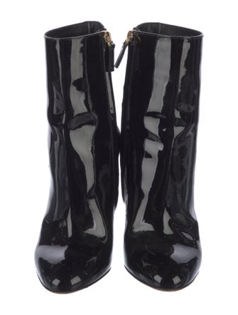 Valentino Rockstud Accents Patent Leather Sock Boots