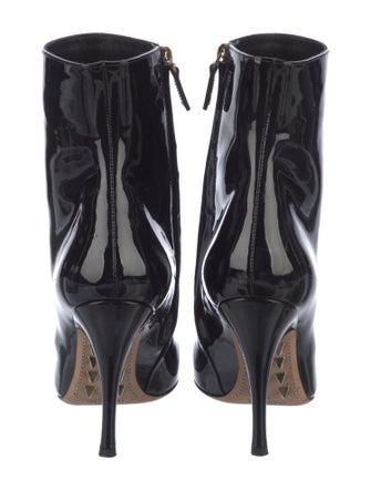 Valentino Rockstud Accents Patent Leather Sock Boots