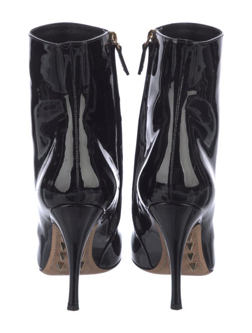 Valentino Rockstud Accents Patent Leather Sock Boots