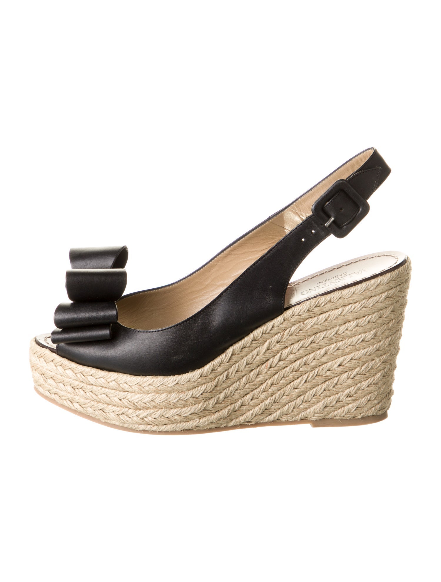 Valentino Rockstud Accents Leather Slingback Pumps