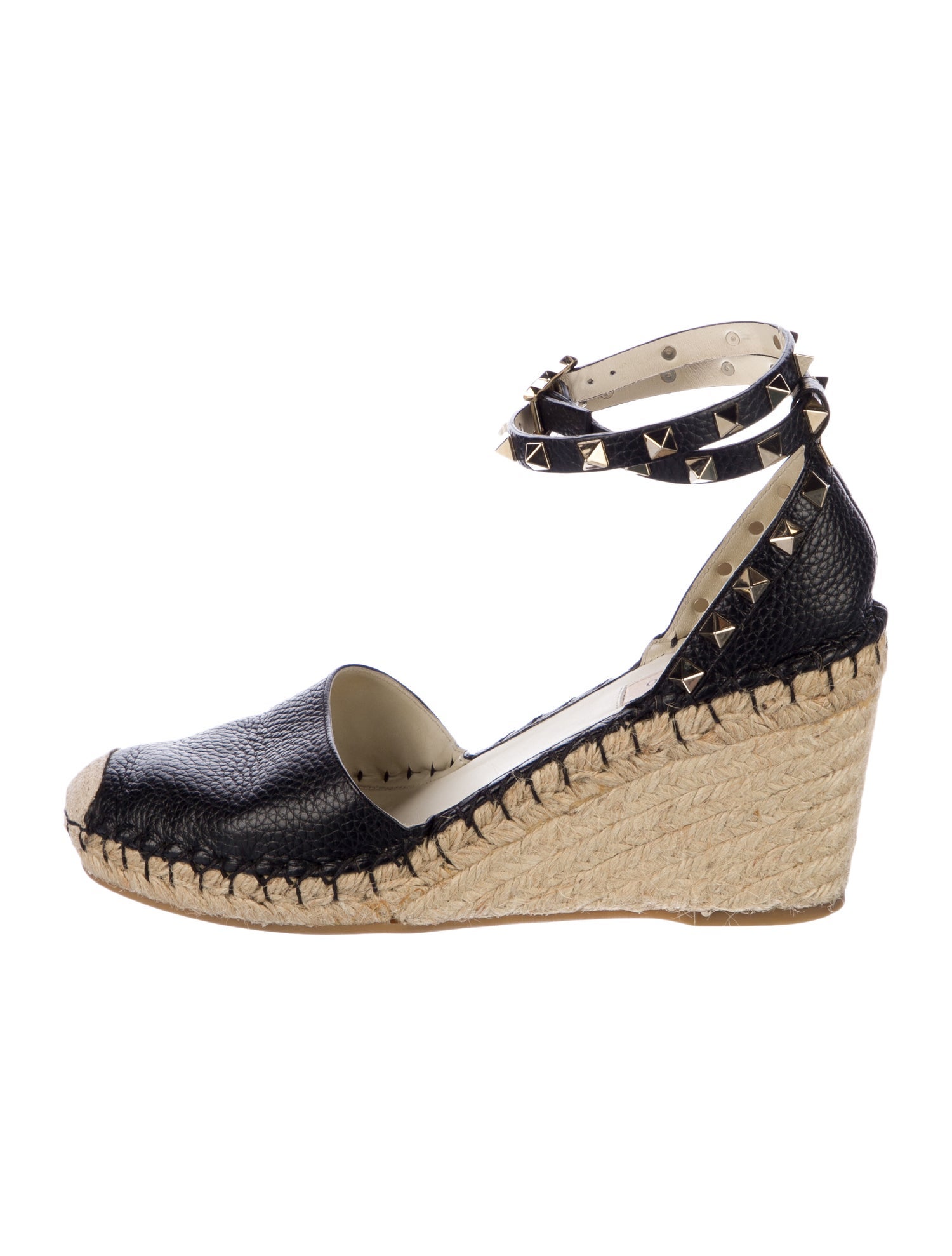 Valentino Rockstud Accents Leather D'Orsay Pumps