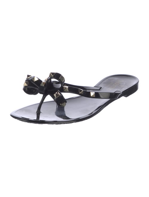 Valentino Rockstud Accents Rubber Slides