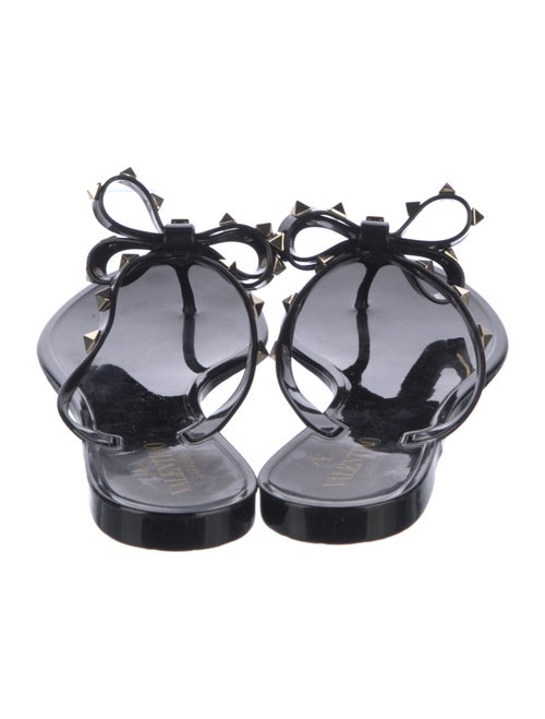 Valentino Rockstud Accents Rubber Slides