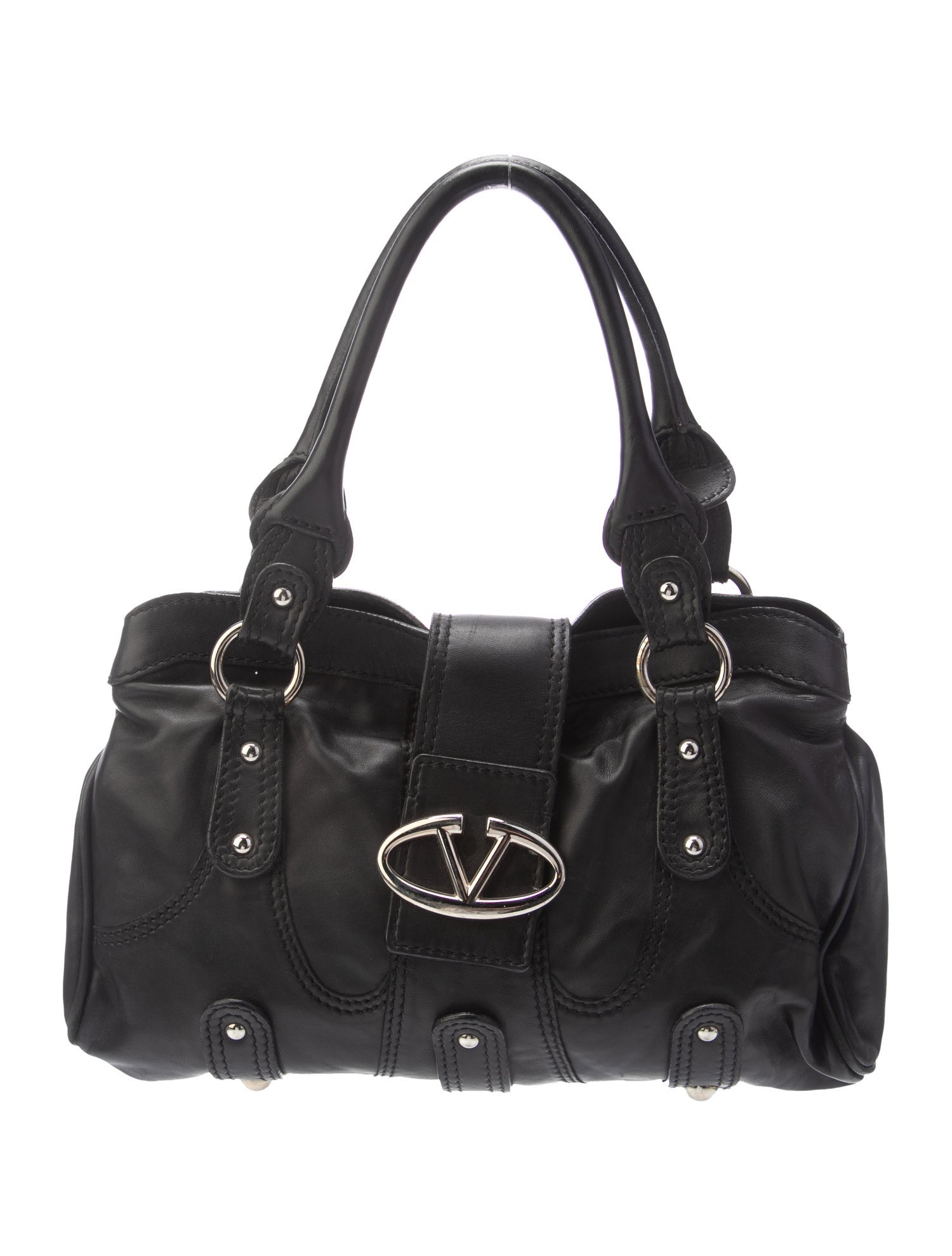 Valentino Leather Top Handle Bag