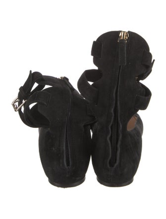 Valentino Suede Printed Ballet Flats