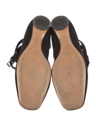 Valentino Suede Printed Ballet Flats