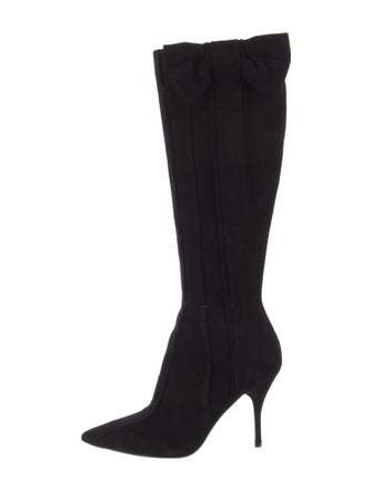 Valentino Suede Bow Accents Boots