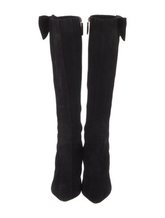Valentino Suede Bow Accents Boots