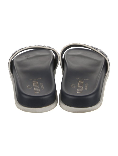Valentino Rockstud Accents Leather Slides