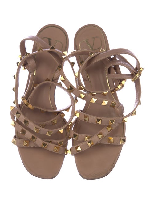 Valentino Rockstud Accents Leather Sandals