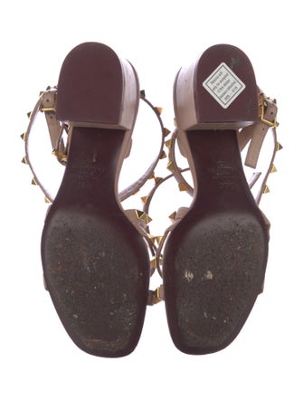 Valentino Rockstud Accents Leather Sandals