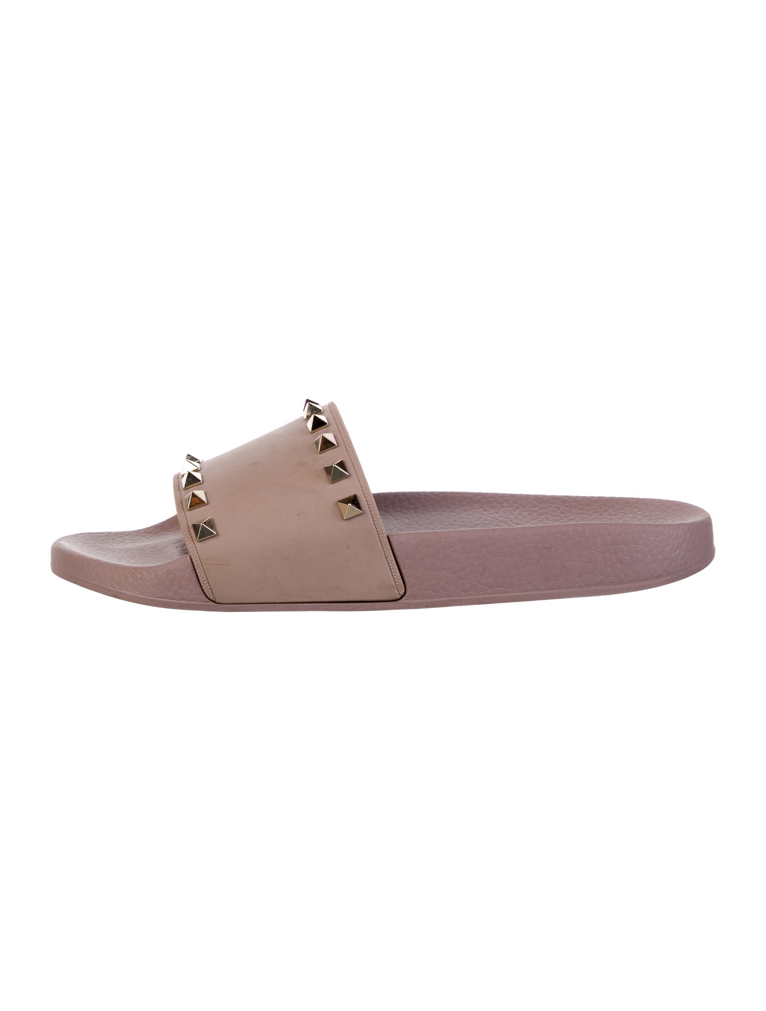Valentino Rockstud Accents Rubber Slides