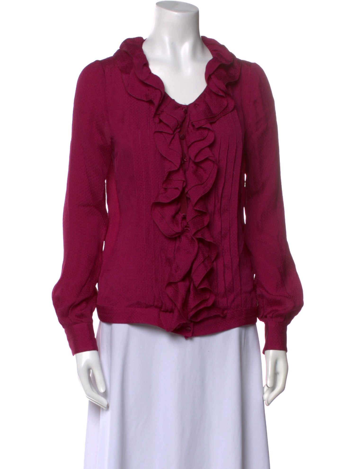 Valentino Silk Long Sleeve Blouse