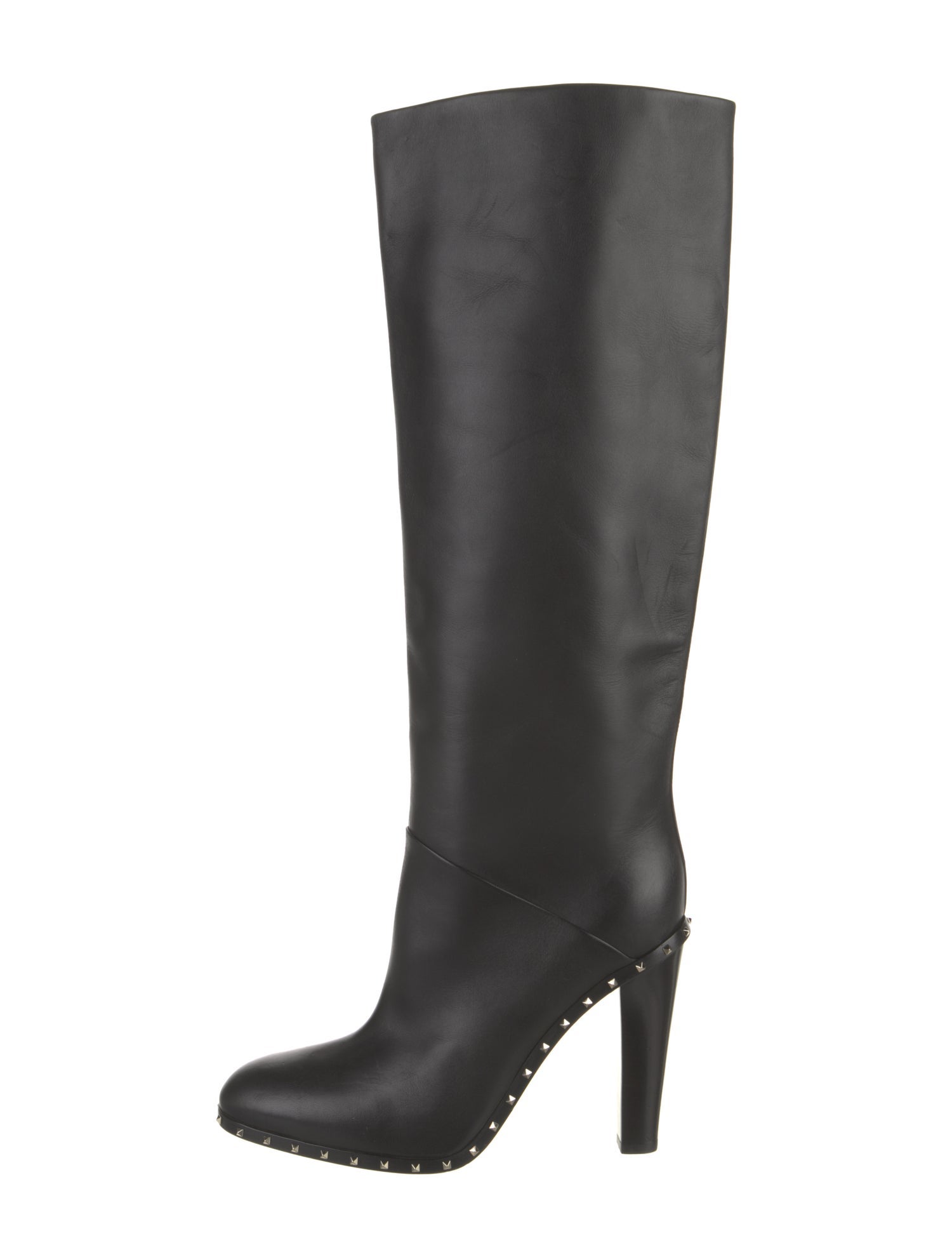Valentino Rockstud Accents Leather Boots