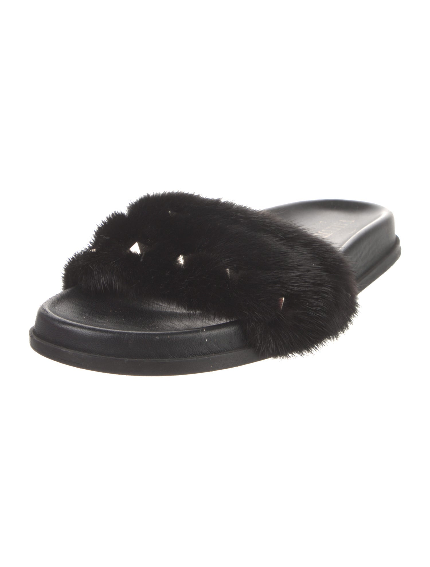 Valentino Rockstud Accents Mink Slides