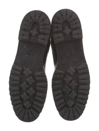 Valentino Rockstud Accents Leather Combat Boots