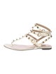 Valentino Rockstud Accents Leather Gladiator Sandals