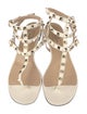 Valentino Rockstud Accents Leather Gladiator Sandals
