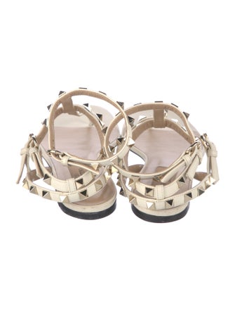 Valentino Rockstud Accents Leather Gladiator Sandals
