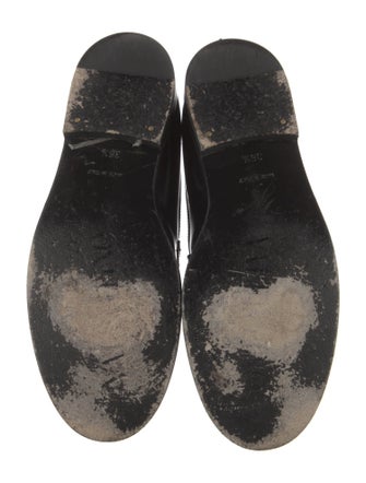 Valentino Leather Chain-Link Accents Loafers