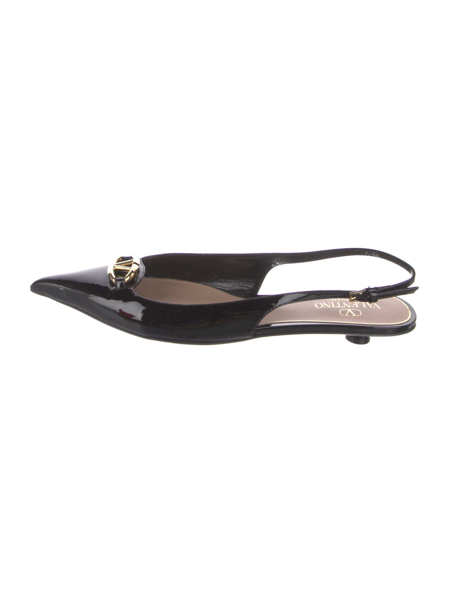 Valentino Patent Leather Slingback Flats
