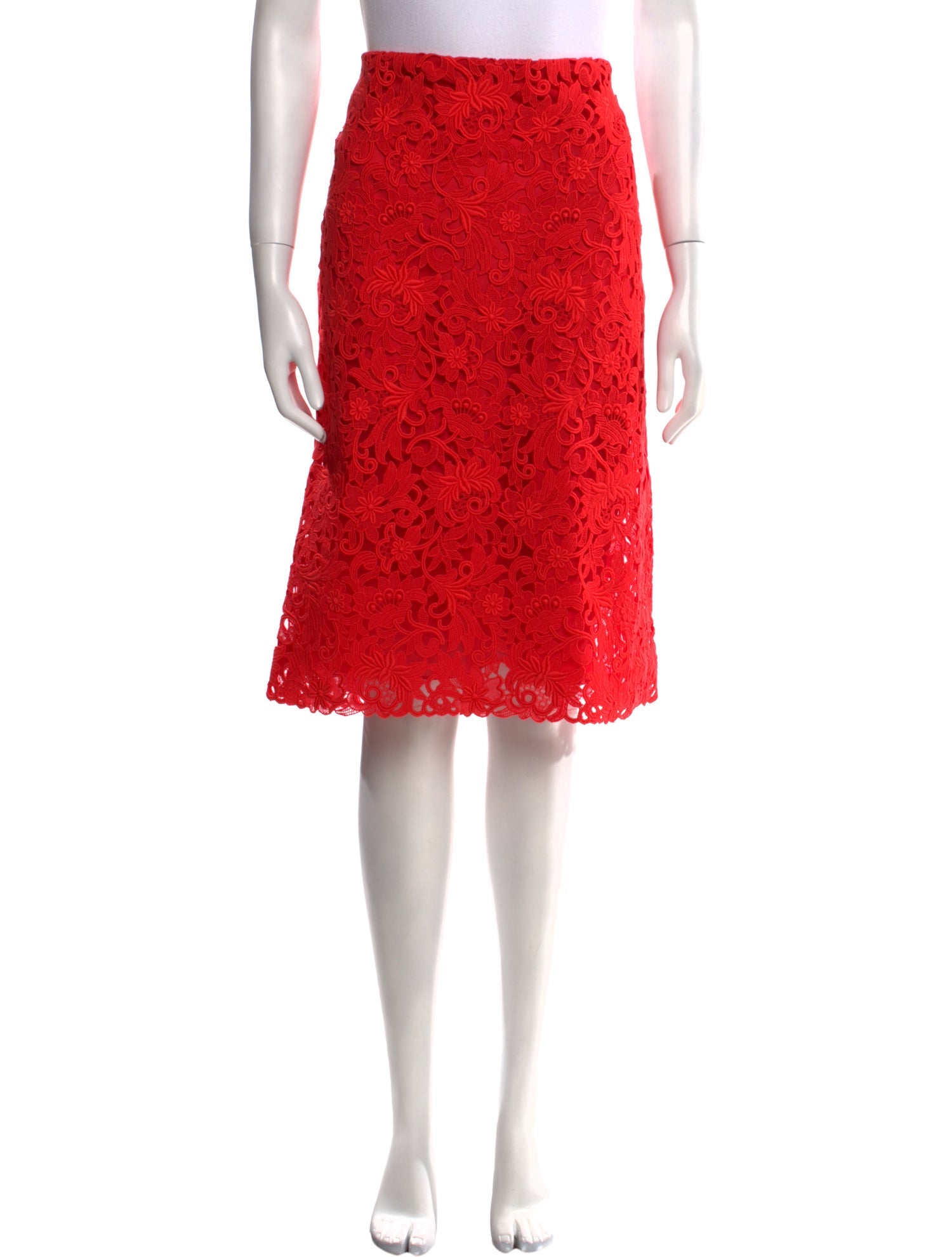 Valentino Floral Print Knee-Length Skirt