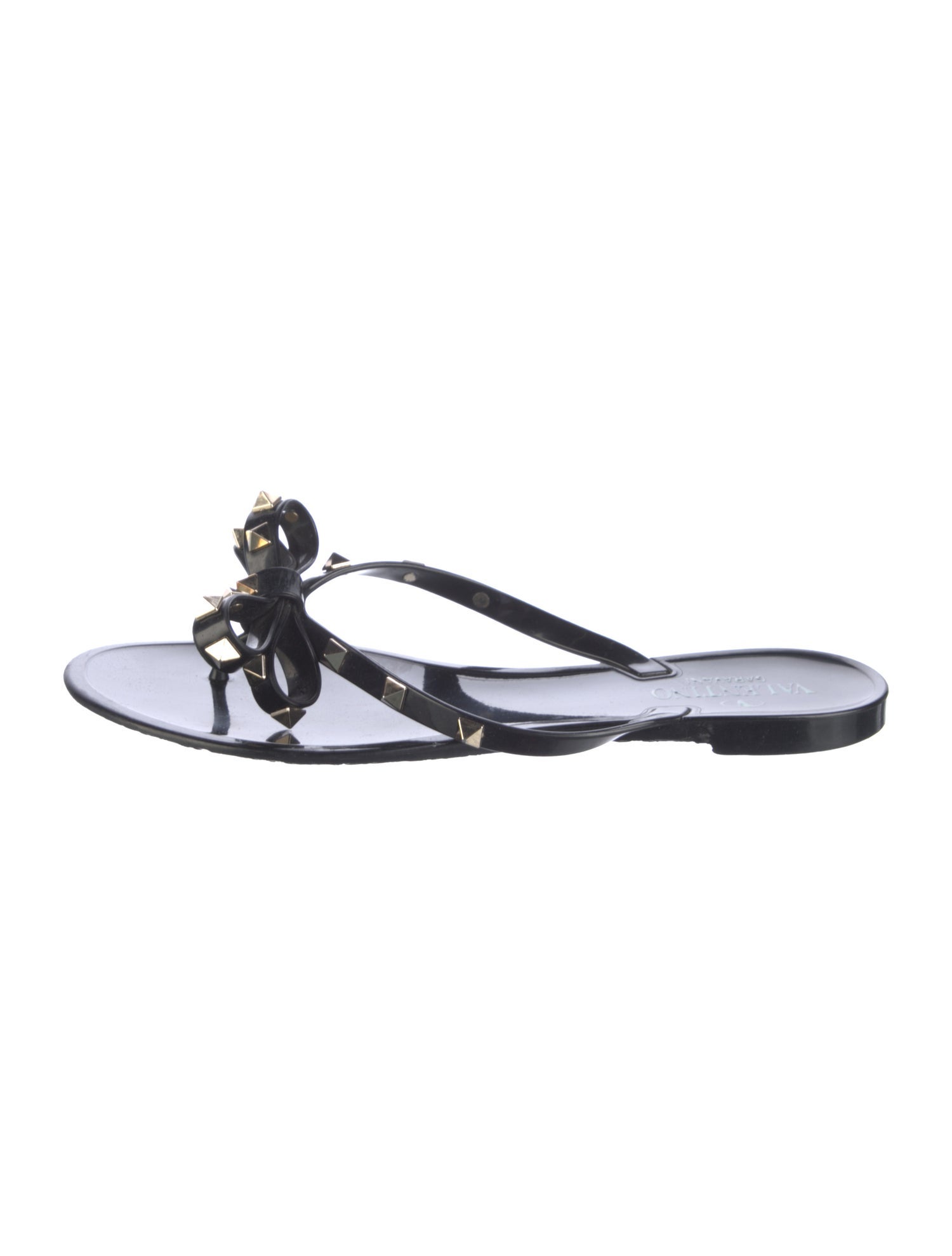 Valentino Rockstud Accents Rubber Slides
