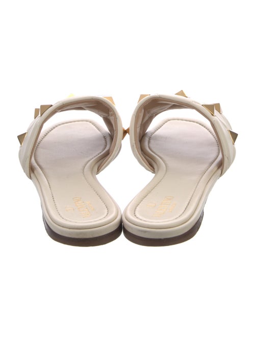 Valentino Rockstud Accents Leather Slides