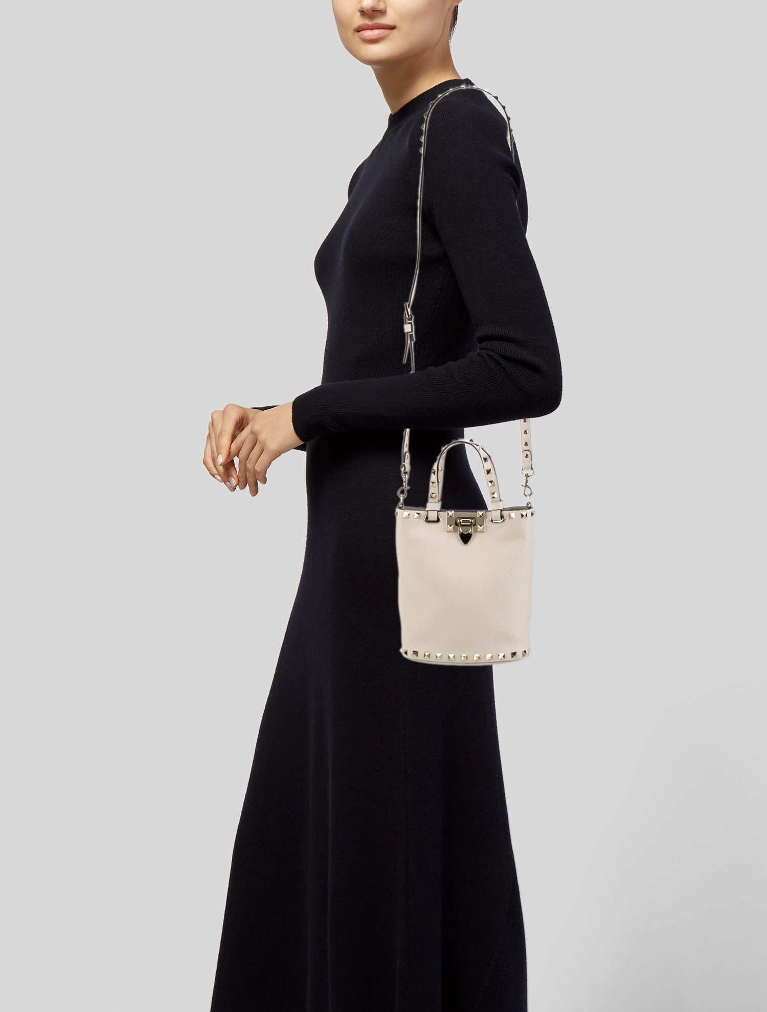 Valentino Rockstud Top Handle Bag