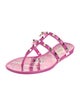 Valentino Rockstud Accents Rubber Flip Flops