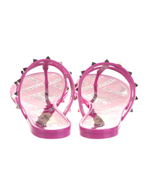 Valentino Rockstud Accents Rubber Flip Flops