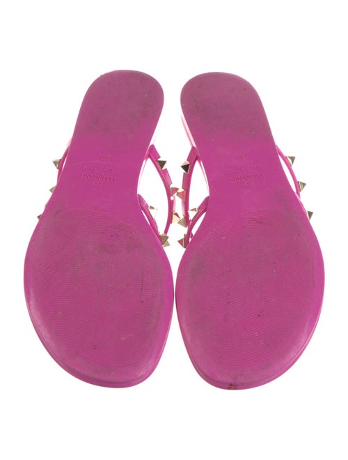 Valentino Rockstud Accents Rubber Flip Flops