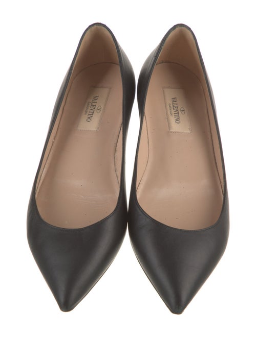 Valentino Leather Studded Accents Ballet Flats