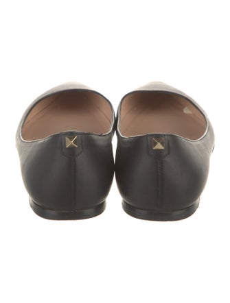Valentino Leather Studded Accents Ballet Flats